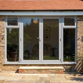 Chic Grey French Doors in West Sussex