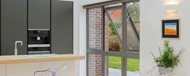 A close up of some of Origin's windows that were used in this kitchen redesign