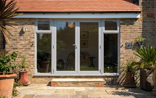 Chic Grey French Doors in West Sussex