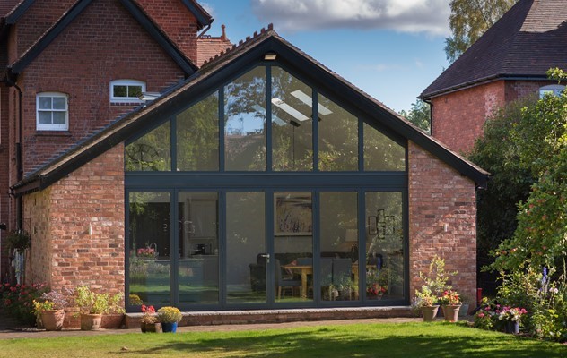 Bi-fold and gable combine to take a wall of glass to the next level