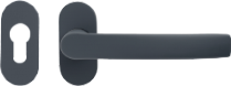 Anthracite Soft-touch lever handle with separate escutcheon (Style 253/280)