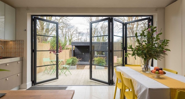 Steel Framed Style Doors add a Contemporary Feel to this London Home 