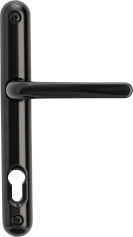 Black offset lever handle